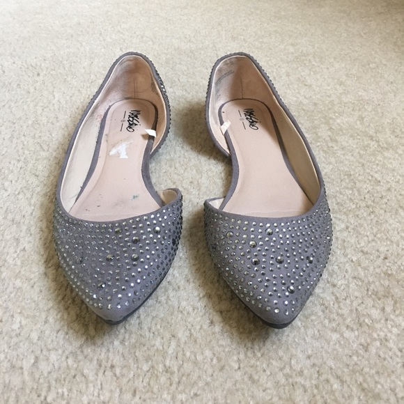 Cute grey sparkly Mossimo pointy toe flats - Picture 2 of 3